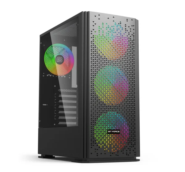 BIT FORCE Mid Tower Spectrum LED Gaming PC kućište ORION CF-4