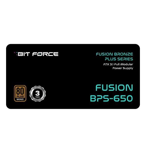 BIT FORCE napajanje 650W 80PLUS BRONZE FUSION BPS-650 modularno ATX 3.1 PCI-E 5.1