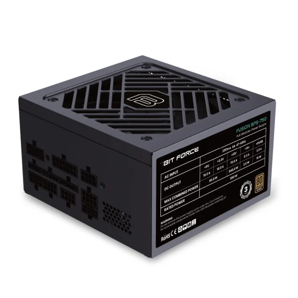 BIT FORCE napajanje 750W 80PLUS GOLD SUPREME GPS-750 modularno ATX 3.1 PCI-E 5.1 FDB