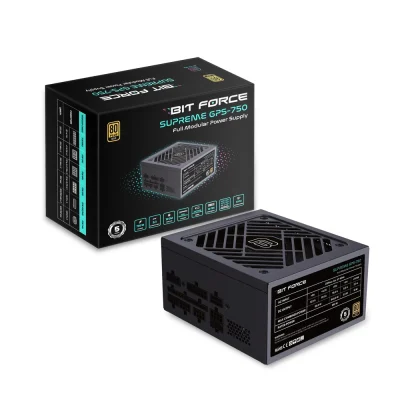 BIT FORCE napajanje 750W 80PLUS GOLD SUPREME GPS-750 modularno ATX 3.1 PCI-E 5.1 FDB